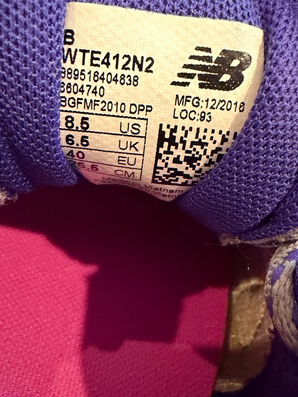 New Balance Women's Trail Runners in Gray with Purple Accents - Picture 4 of 5